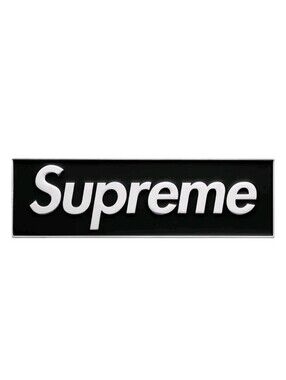 Supreme Box Logo Car Emblem Black